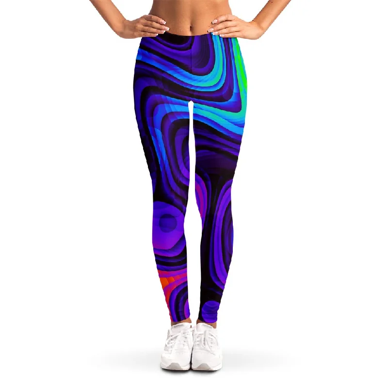 Dark Psychedelic Trippy Print Women's Leggings