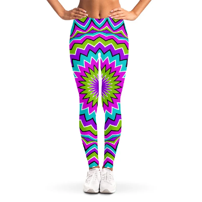 Dizzy Circle Moving Optical Illusion Women's Leggings