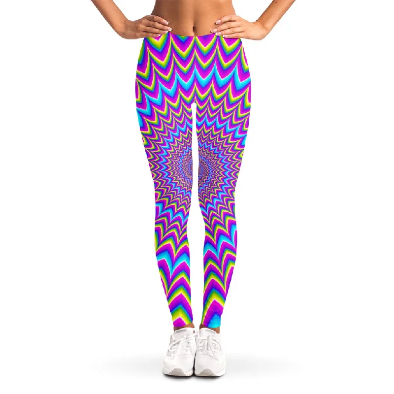 Dizzy Spiral Moving Optical Illusion Women's Leggings