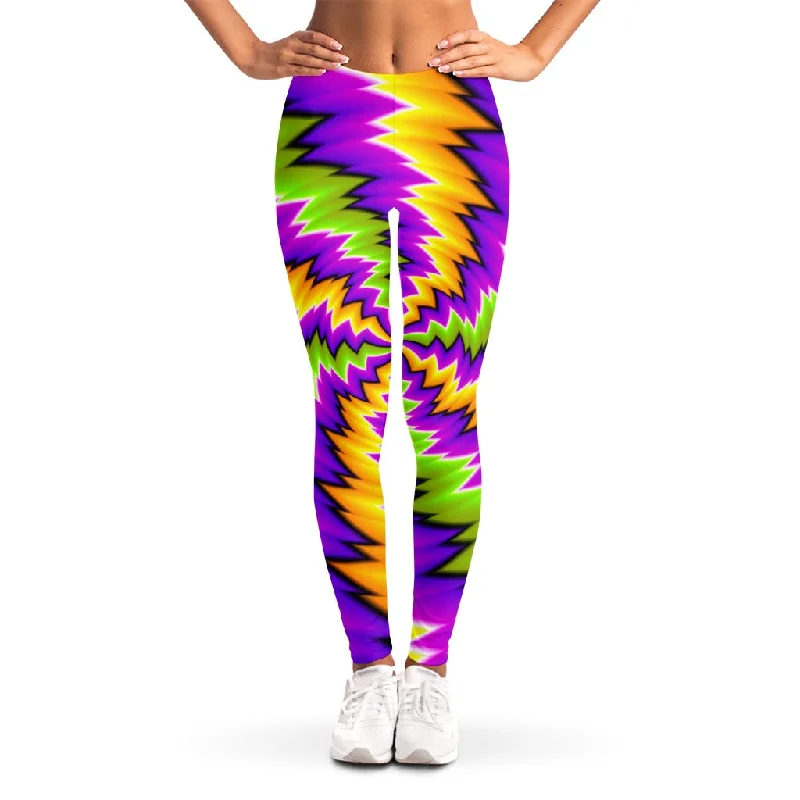 Dizzy Vortex Moving Optical Illusion Women's Leggings