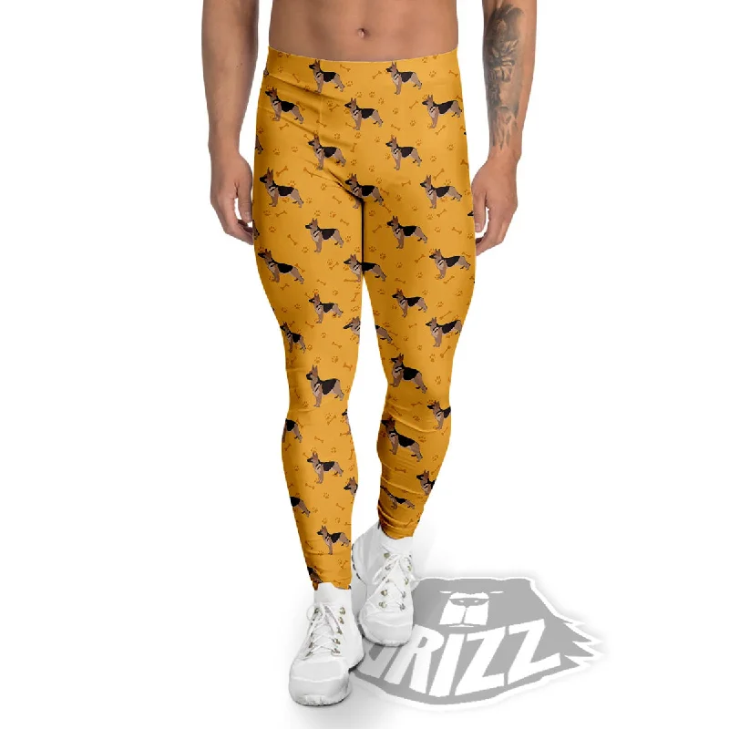 Dog German Shepherd Print Pattern Men's Leggings