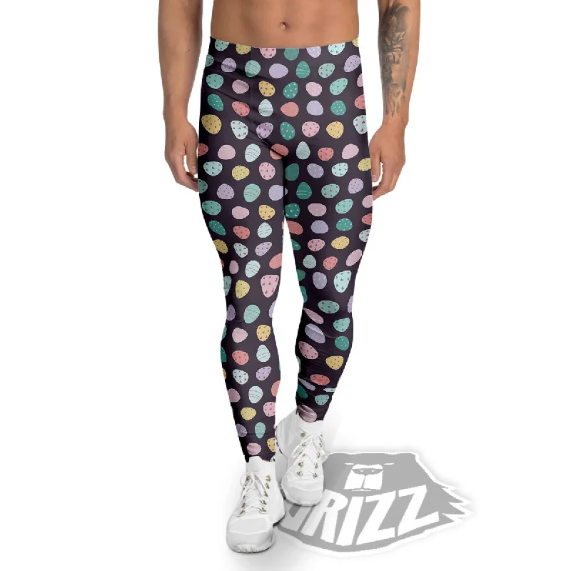 Easter Eggs Cute Print Pattern Men's Leggings