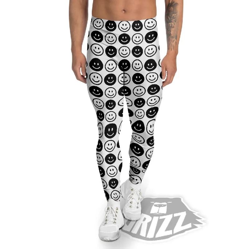 Emoji Funny Print Pattern Men's Leggings