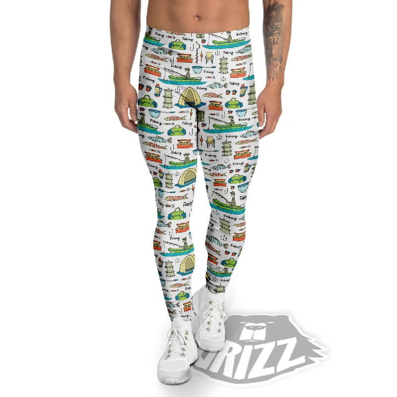 Equipment Fishing Print Pattern Men's Leggings