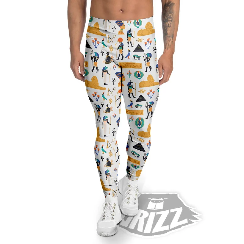 Ethnic Egyptian Print Pattern Men's Leggings