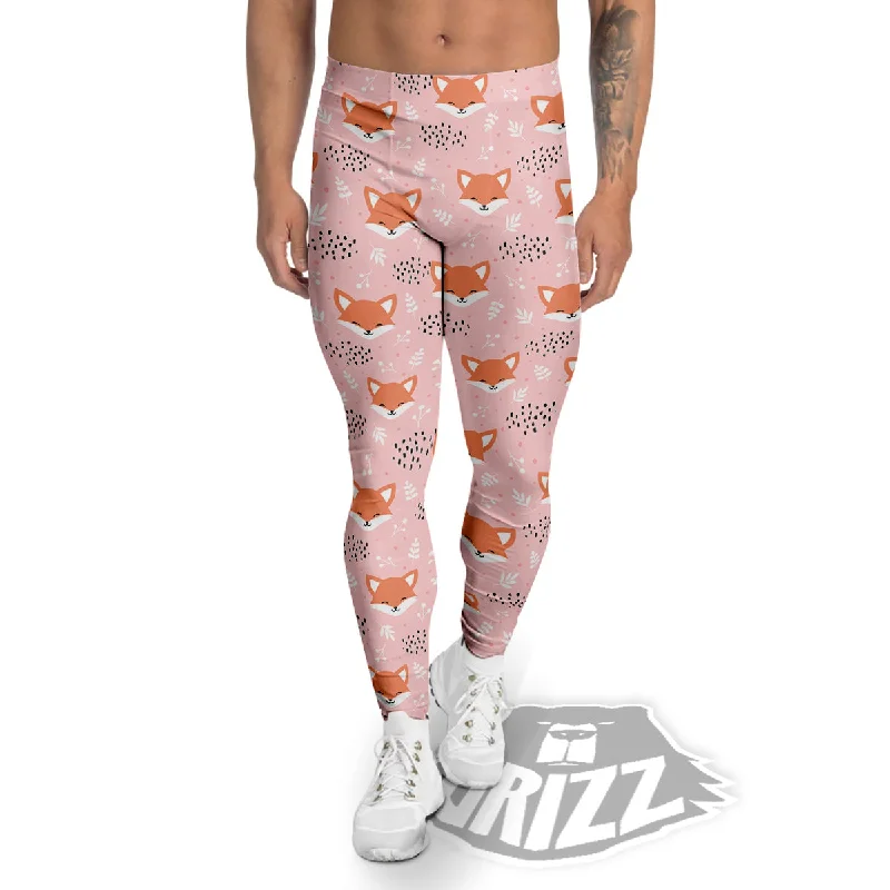 Fox Cute Print Pattern Men's Leggings