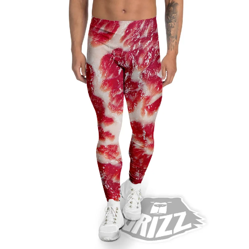 Fresh Meat Print Men's Leggings