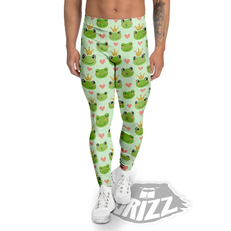 Frog Cute Print Pattern Men's Leggings