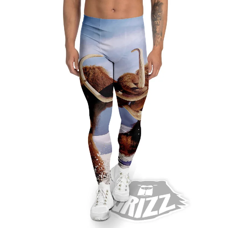 Frozen Mammoth Print Men's Leggings