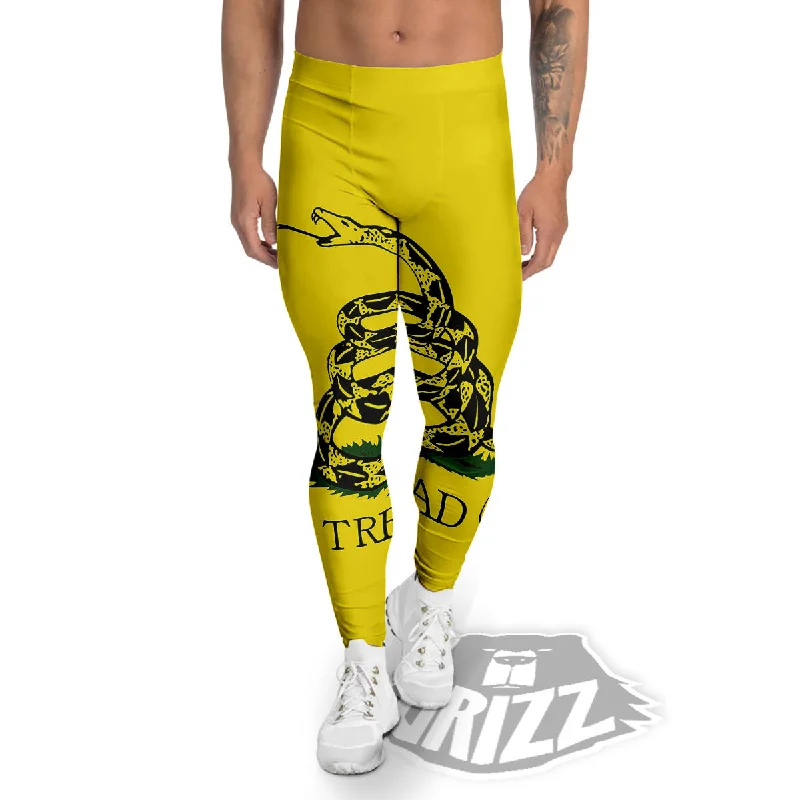 Gadsden Flag Don't Tread On Me Print Men's Leggings