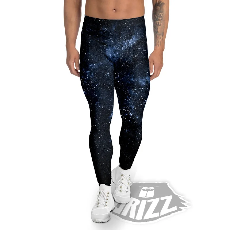 Galaxy Outer Space Dark Universe Print Men's Leggings