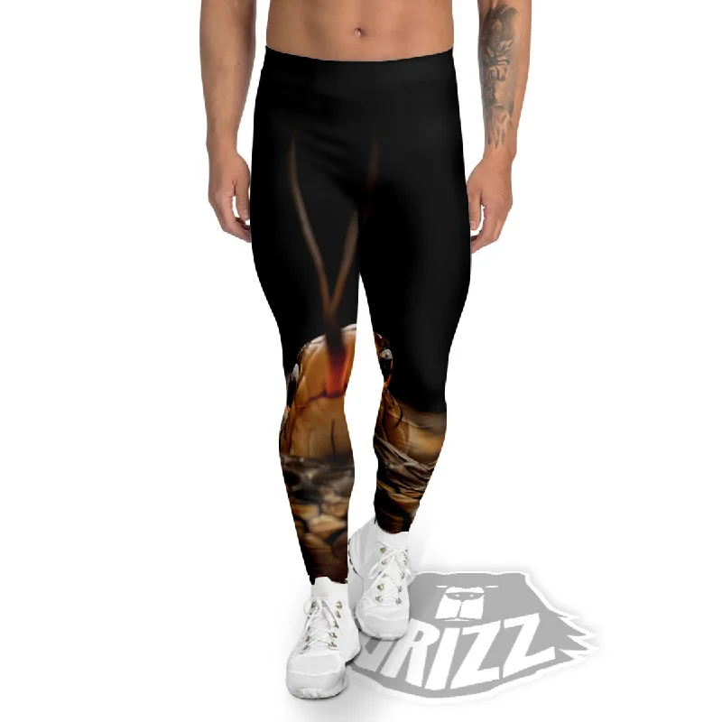 Garter Snake Print Men's Leggings