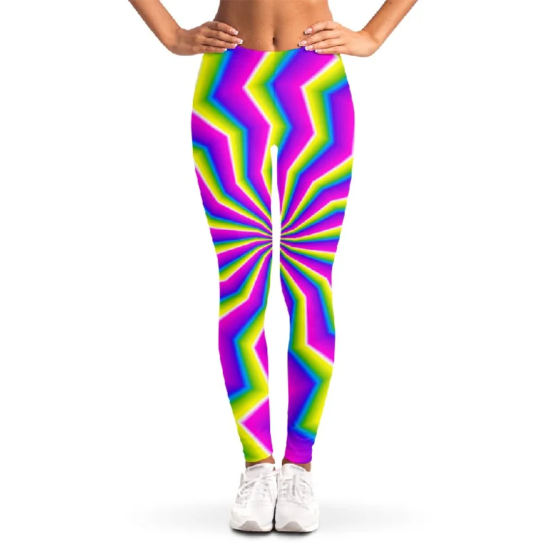 Green Dizzy Moving Optical Illusion Women's Leggings