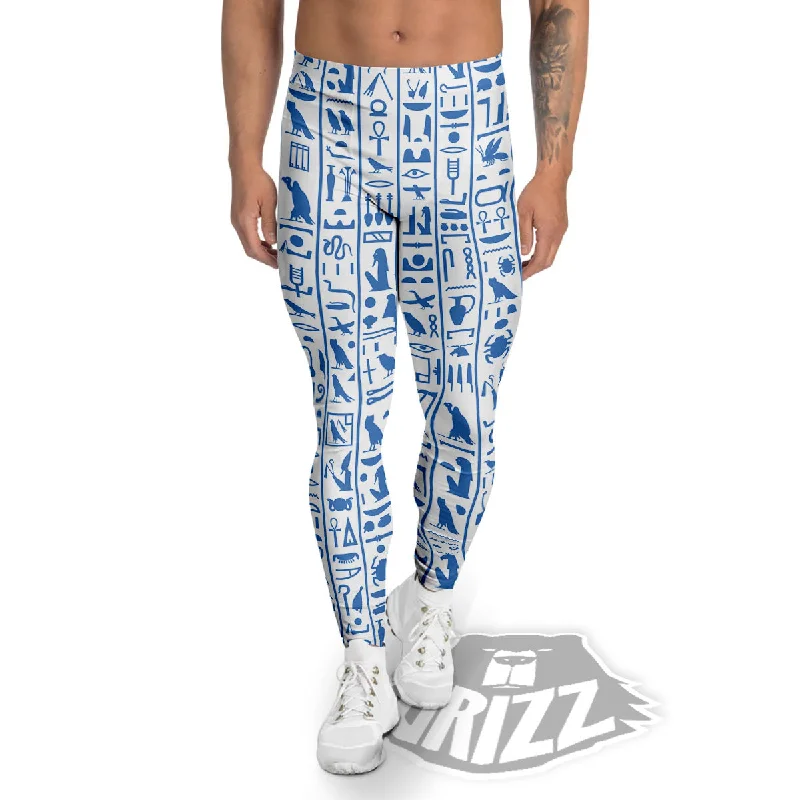 Hieroglyphs Egypt Print Pattern Men's Leggings