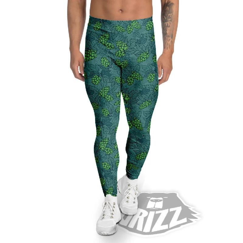 Hop Cone Cute Print Pattern Men's Leggings