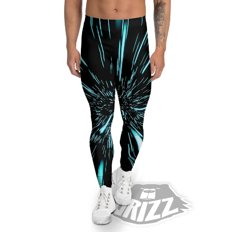 Hyperspace Galaxy Print Men's Leggings