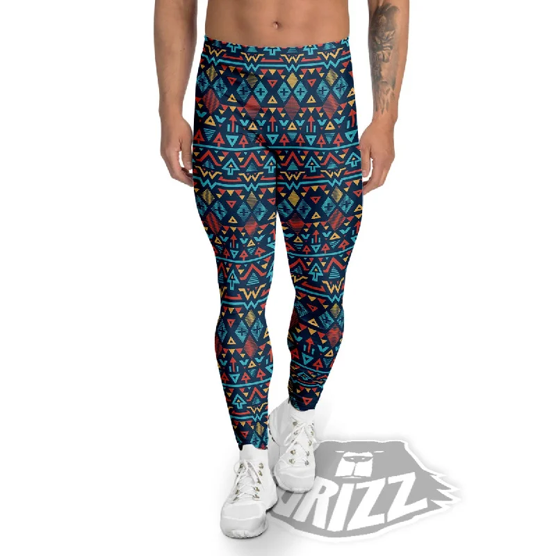 Inspired Ethnic African Print Pattern Men's Leggings