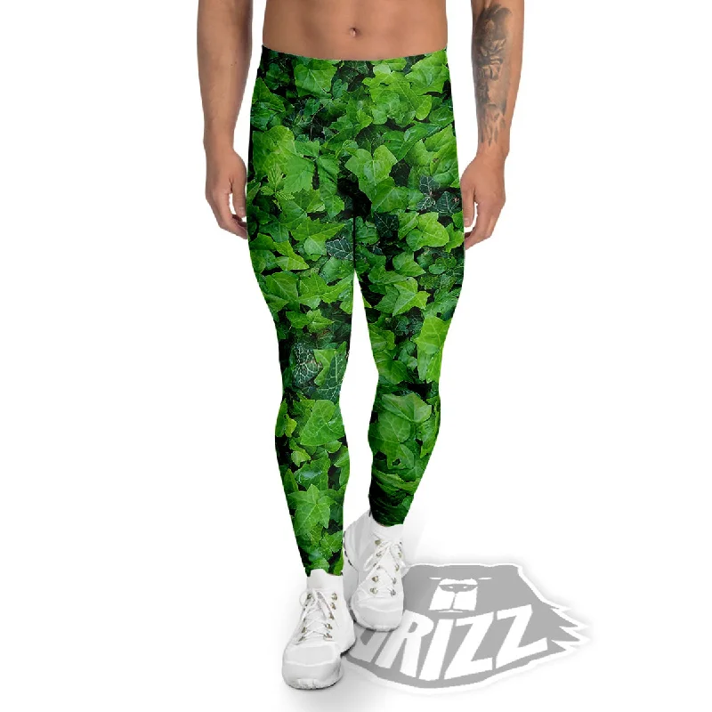 Ivy Wall Green Print Men's Leggings