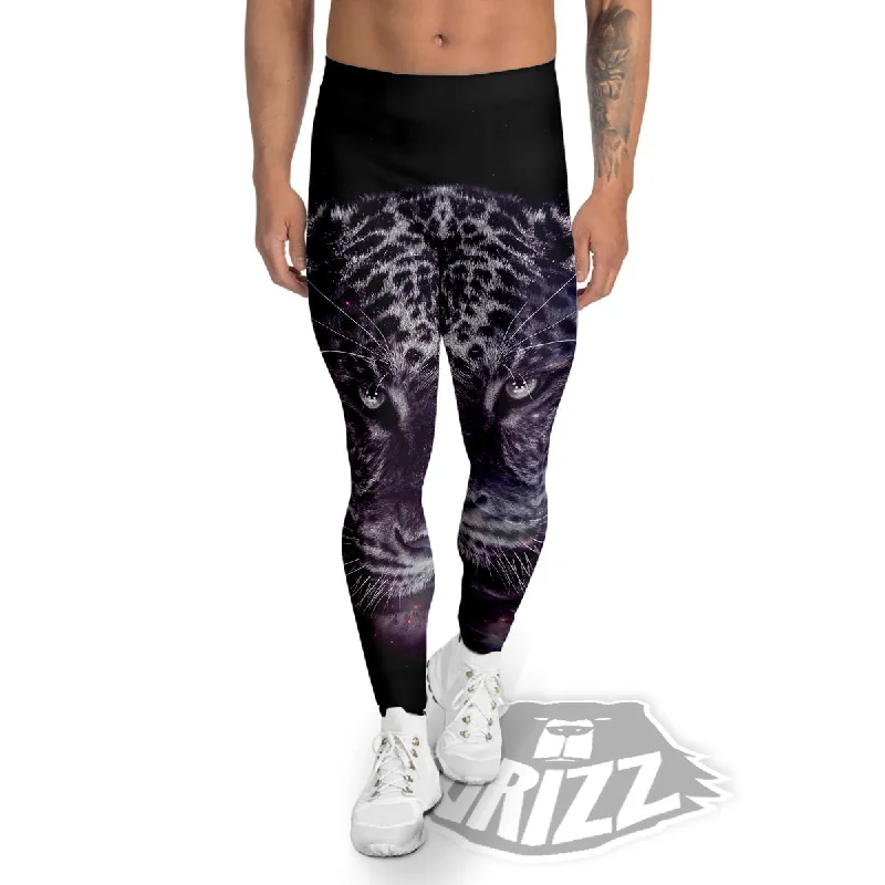 Jaguar Galaxy Print Men's Leggings