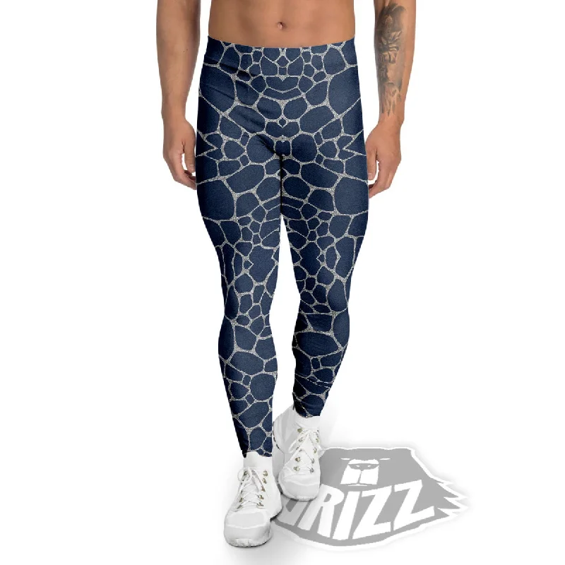 Jeans Giraffe Denim Print Pattern Men's Leggings