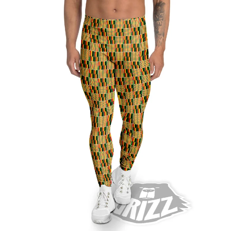 Kente Ethnic Print Pattern Men's Leggings