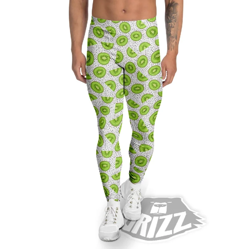 Kiwi Cute Print Pattern Men's Leggings