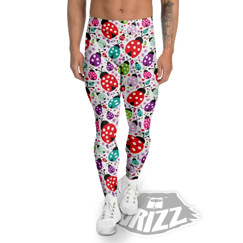 Ladybug Cute Print Pattern Men's Leggings