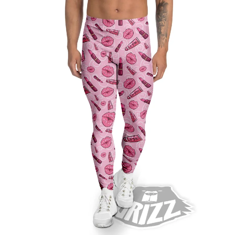 Lips Funky Kiss Print Pattern Men's Leggings