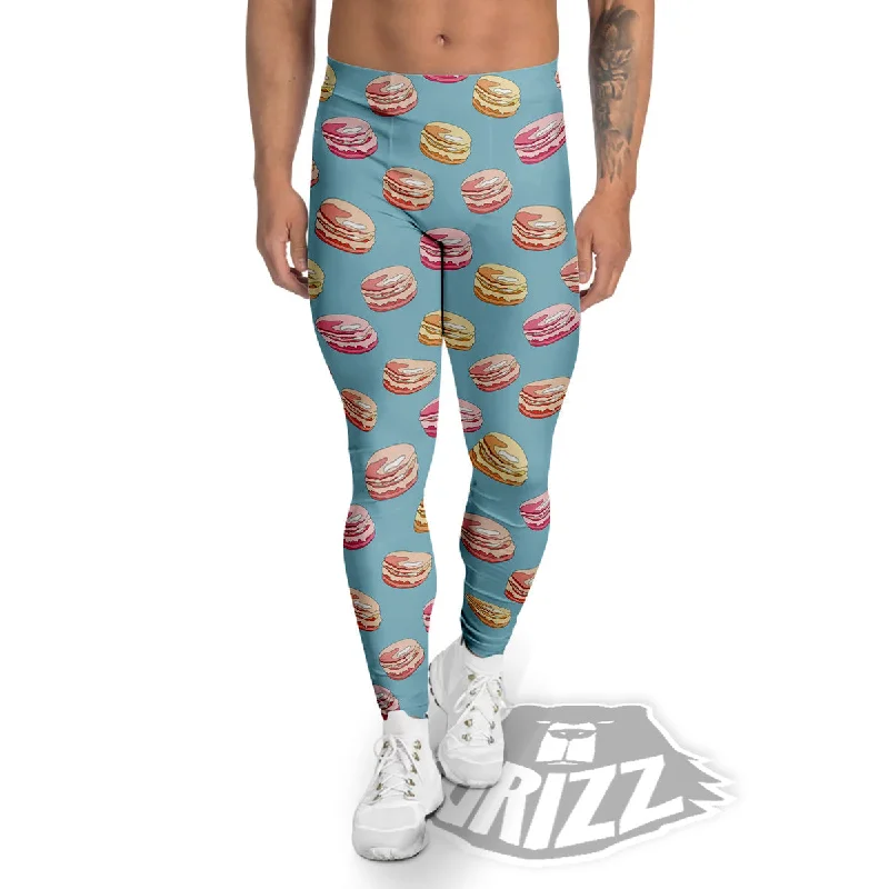 Macaron Cute Print Pattern Men's Leggings