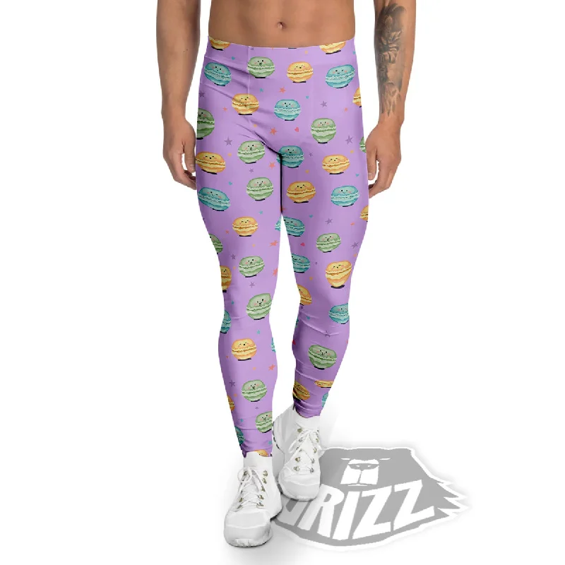 Macarons Cute Print Pattern Men's Leggings