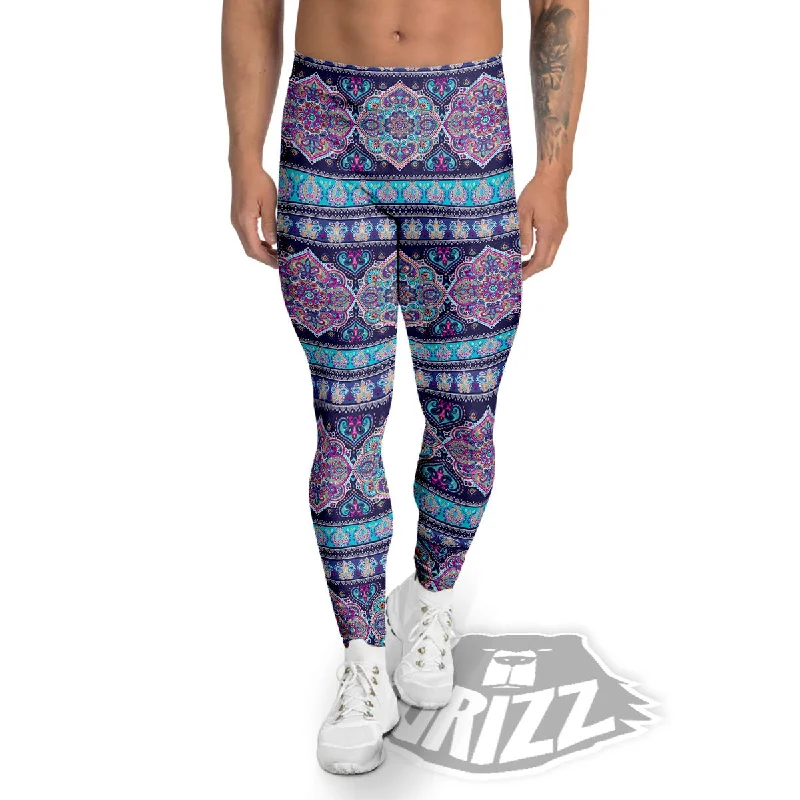 Mandala Ethnic Bohemian Print Pattern Men's Leggings