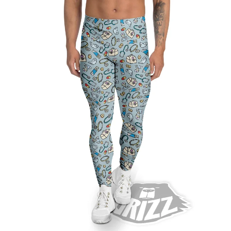 Medical Cute Print Pattern Men's Leggings