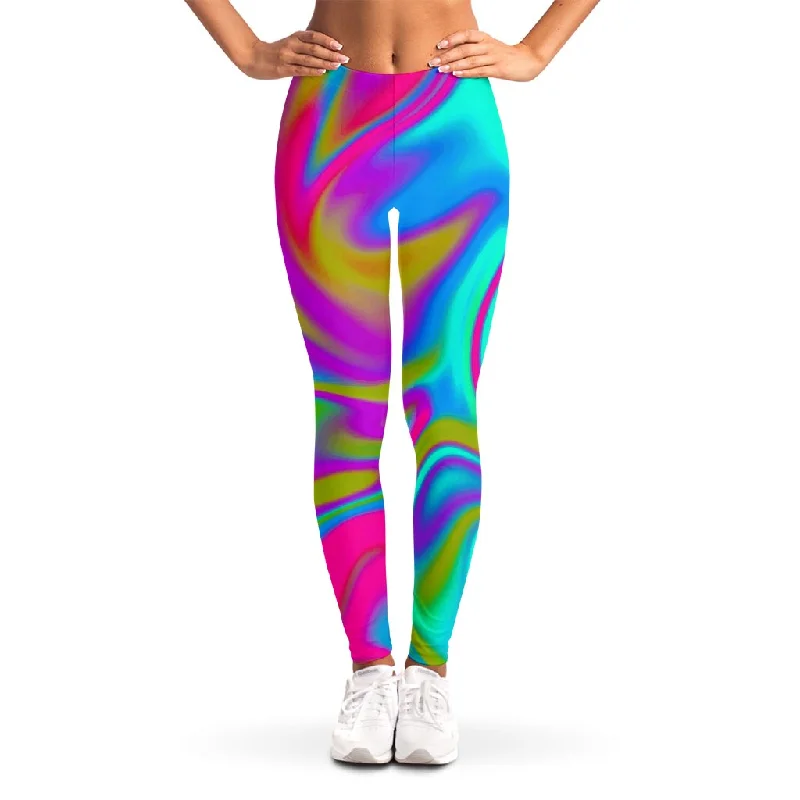 Neon Psychedelic Trippy Print Women's Leggings