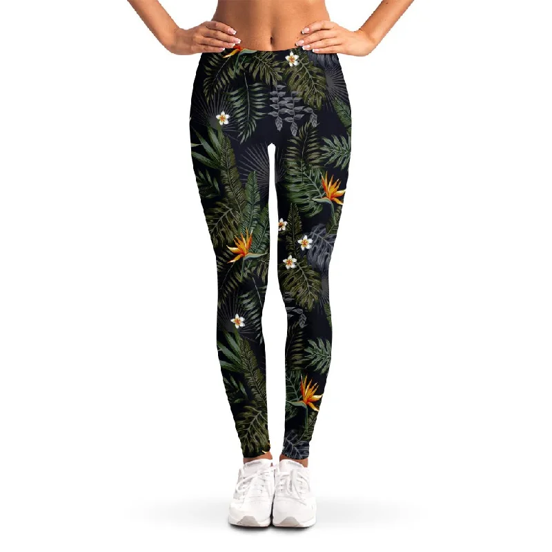 Night Tropical Hawaii Pattern Print Women's Leggings