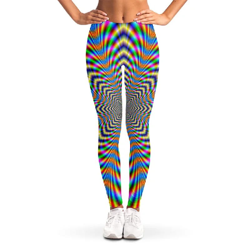 Octagonal Psychedelic Optical Illusion Women's Leggings