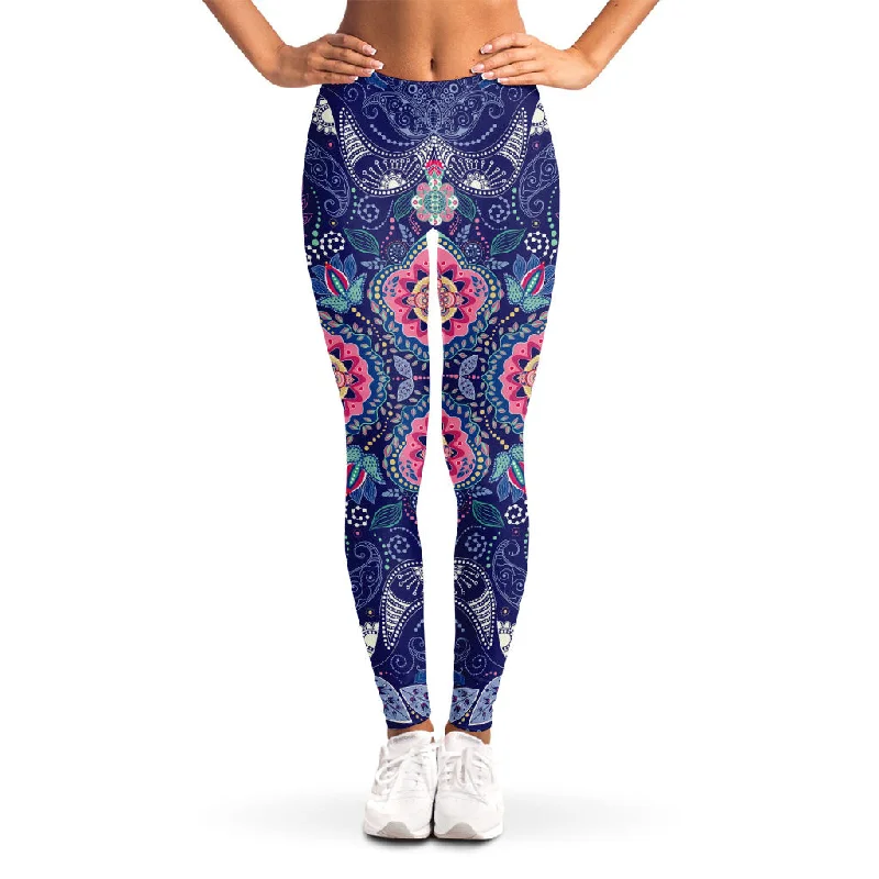 Ornamental Paisley Mandala Print Women's Leggings