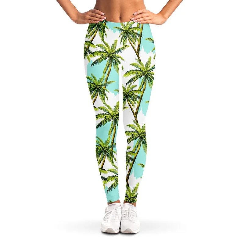 Palm Tree Tropical Pattern Print Women's Leggings