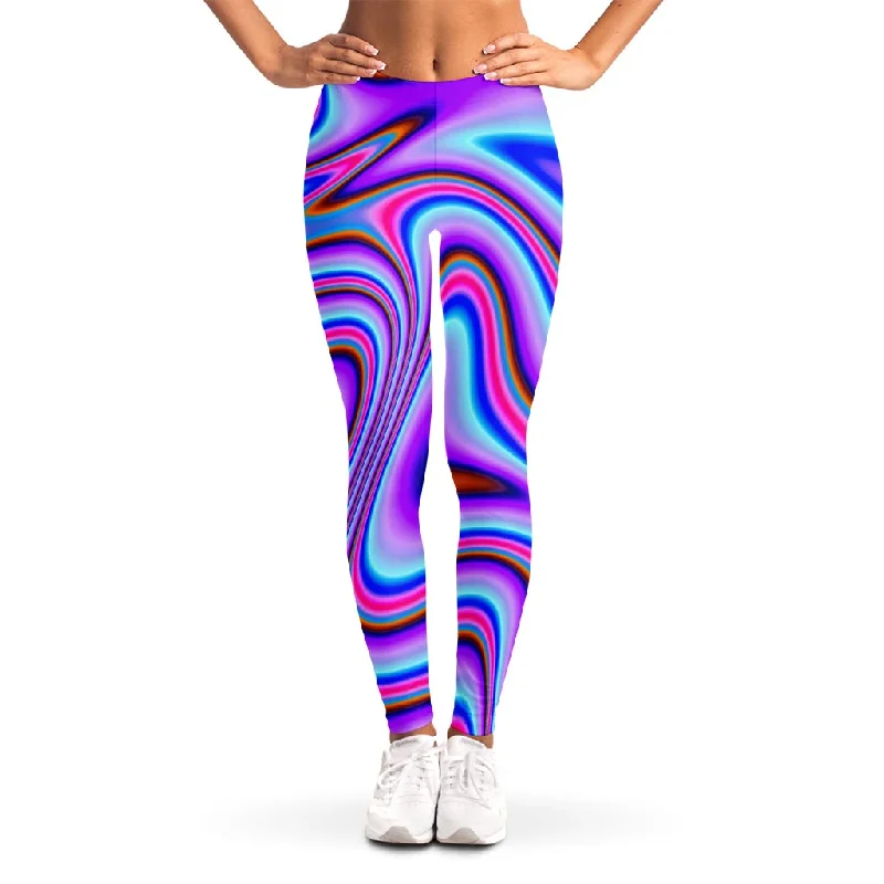 Purple Psychedelic Trippy Print Women's Leggings