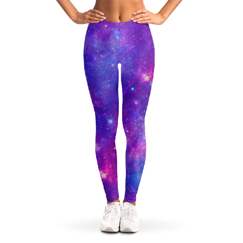 Purple Stardust Cloud Galaxy Space Print Women's Leggings