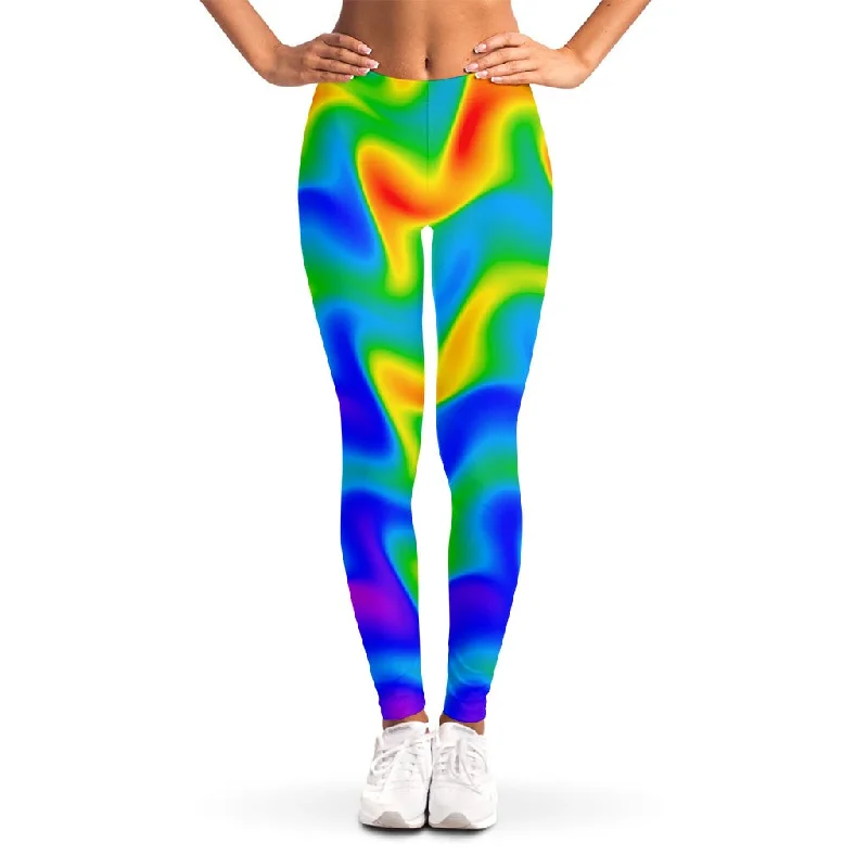 Rainbow Psychedelic Trippy Print Women's Leggings