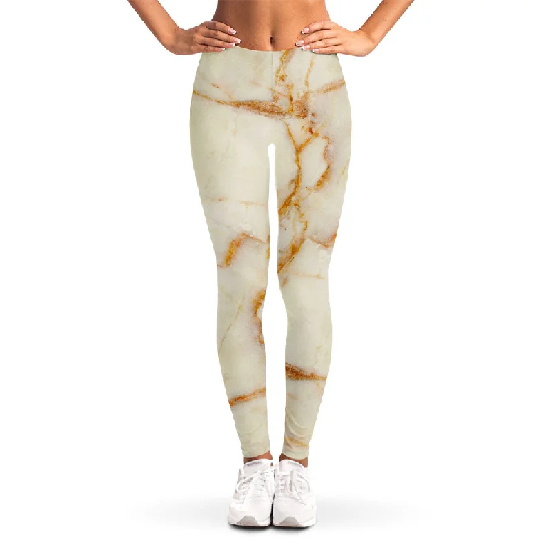 Sugar Brown Marble Print Women's Leggings