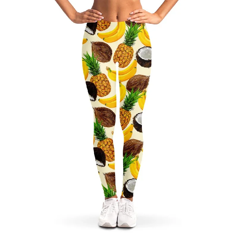 Tropical Fruits Pattern Print Women's Leggings