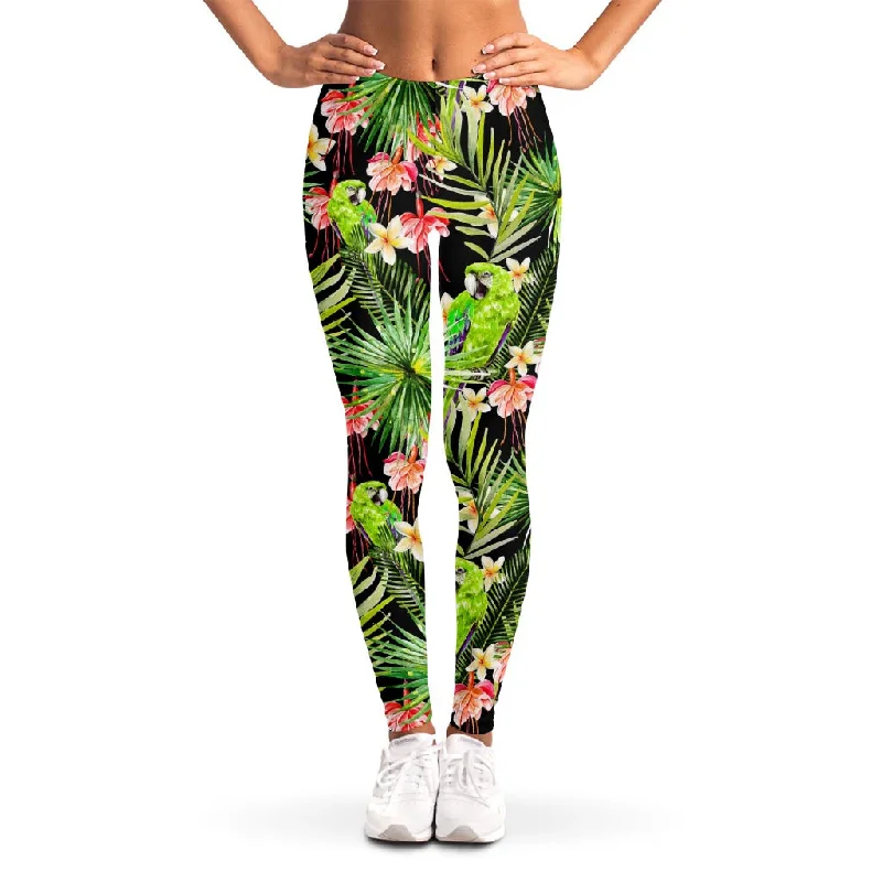 Tropical Hawaiian Parrot Pattern Print Women's Leggings