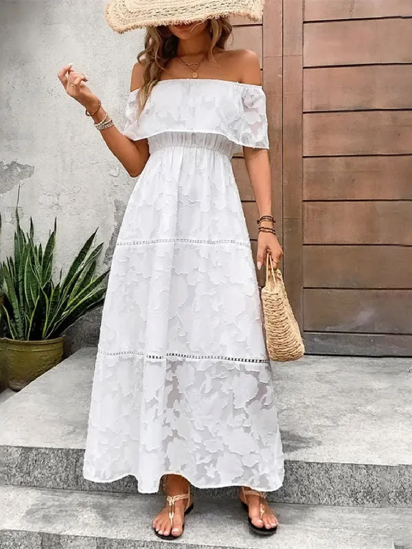 Hadlee Off-Shoulder Short Sleeve Maxi Dress